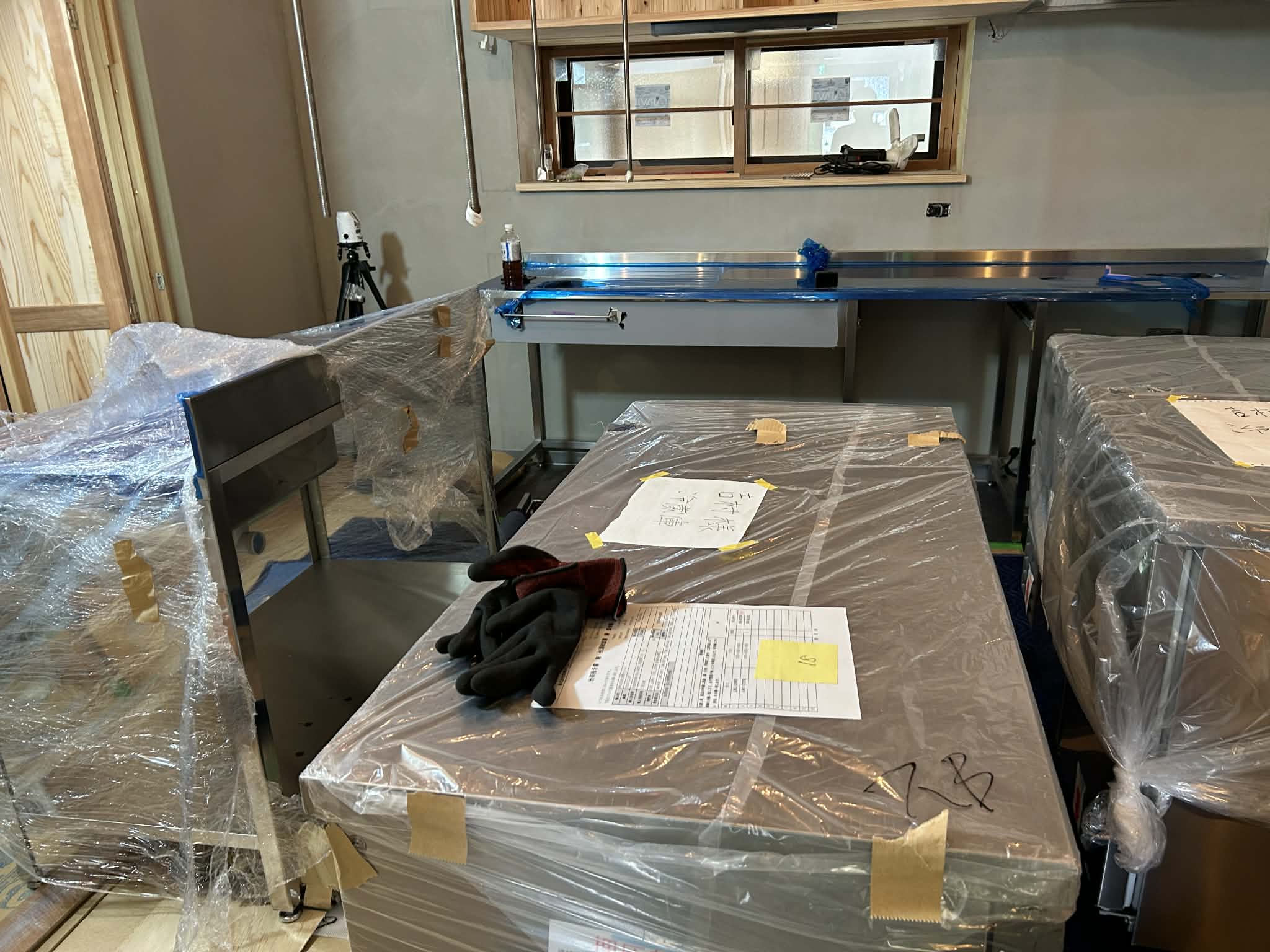 宮津市厨房キッチン施工写真。